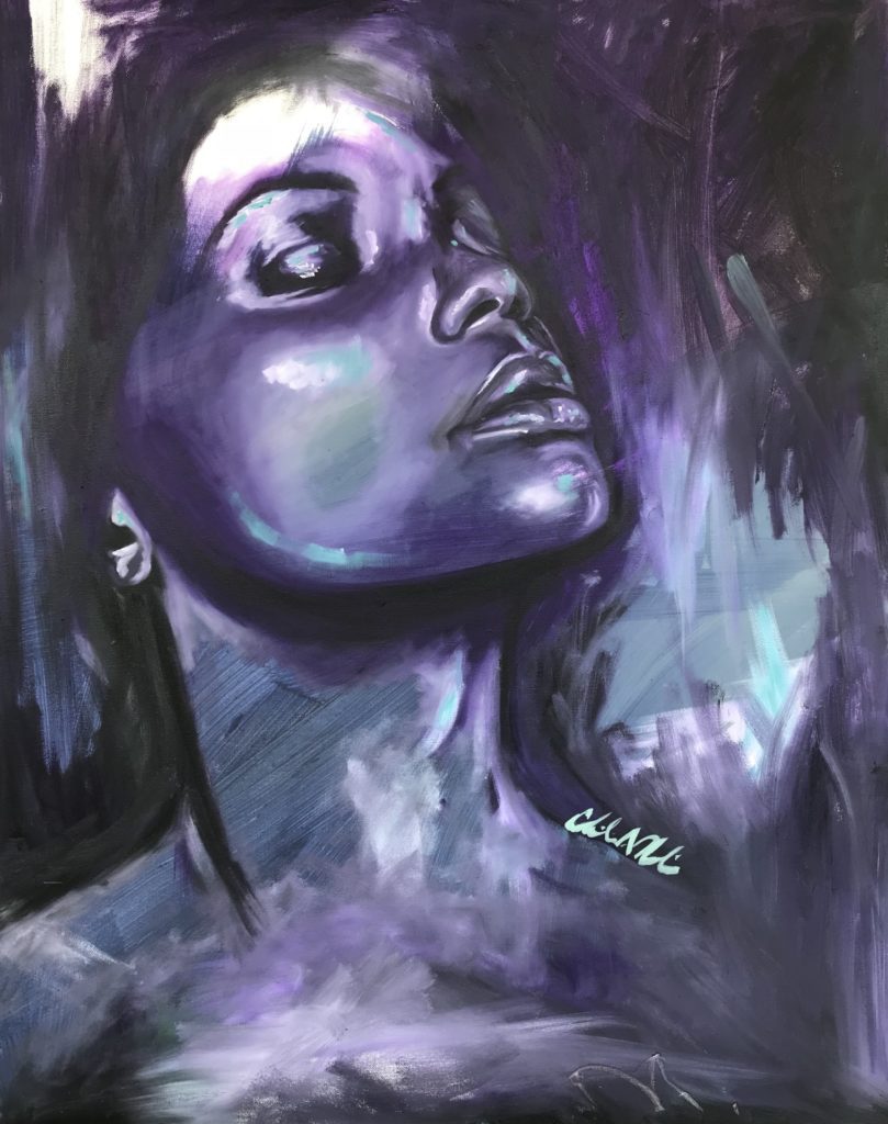 waiting to exhale original oil painting by stina aleah