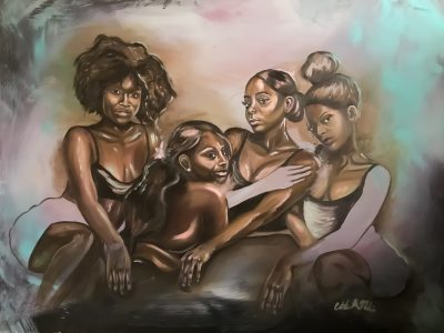 theres more of us original oil painting by stina aleah